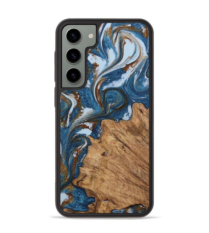 Galaxy S23 Plus Wood Phone Case - Dodi (Teal & Gold, 745448)