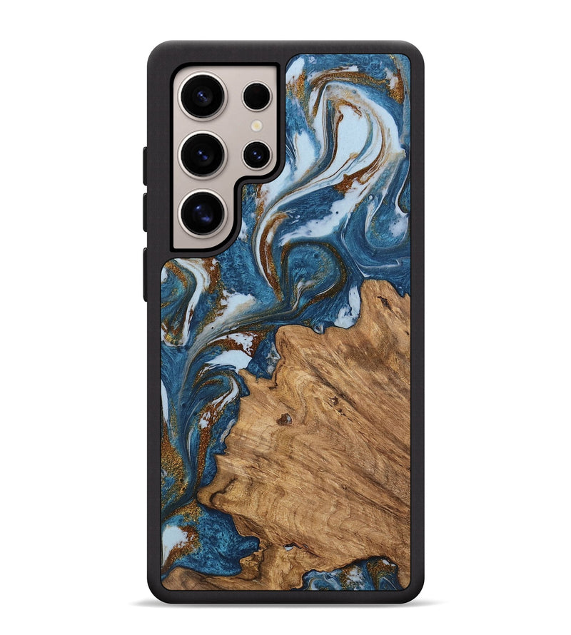 Galaxy S25 Ultra Wood Phone Case - Dodi (Teal & Gold, 745448)