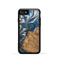 iPhone SE Wood Phone Case - Dodi (Teal & Gold, 745448)