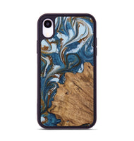 iPhone Xr Wood Phone Case - Dodi (Teal & Gold, 745448)