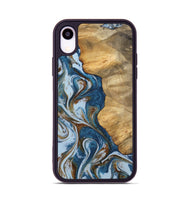 iPhone Xr Wood Phone Case - Hermien (Teal & Gold, 745452)