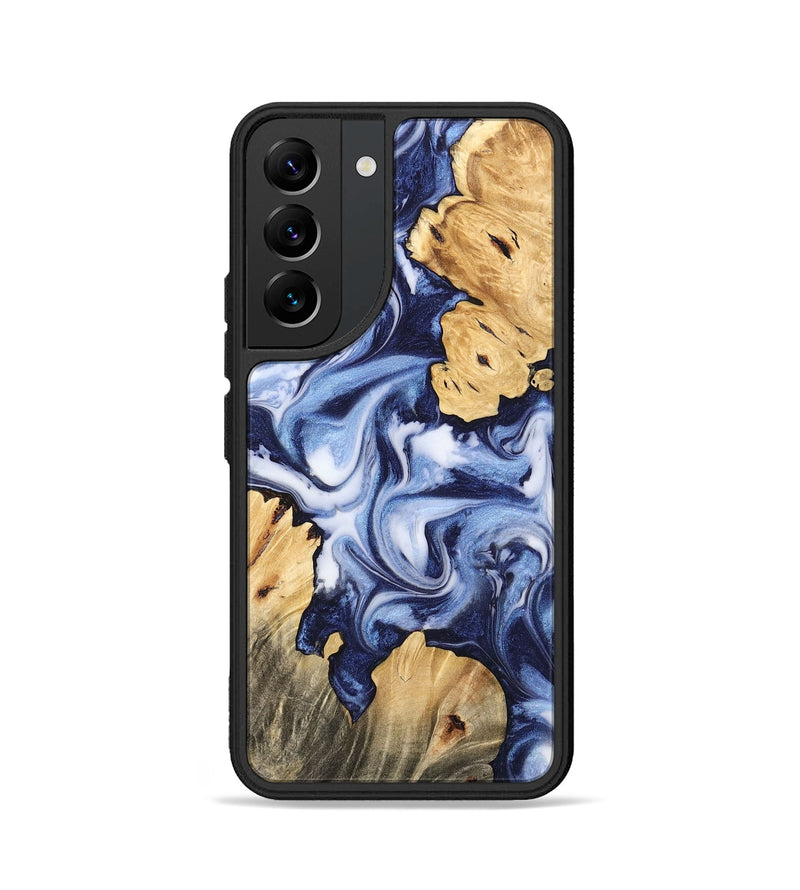 Galaxy S22 Wood Phone Case - Four (Blue, 745459)