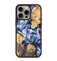 iPhone 15 Pro Max Wood Phone Case - Four (Blue, 745459)