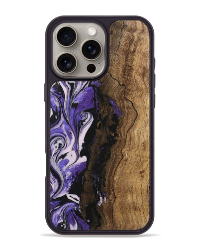 iPhone 16 Pro Max Wood Phone Case - Belinda (Purple, 745466)