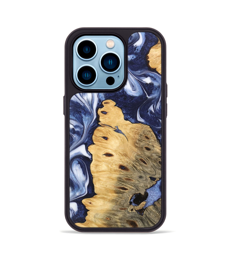 iPhone 14 Pro Wood Phone Case - Roxana (Blue, 745468)