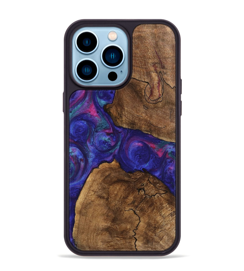 iPhone 14 Pro Max Wood Phone Case - Casey (Purple, 745475)