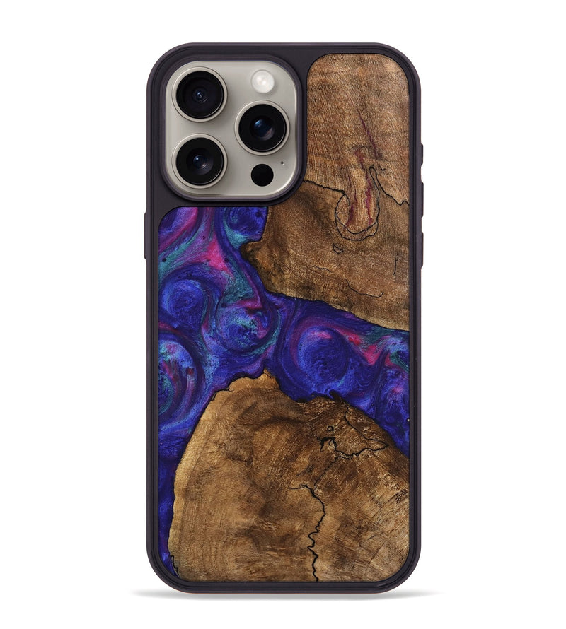 iPhone 15 Pro Max Wood Phone Case - Casey (Purple, 745475)