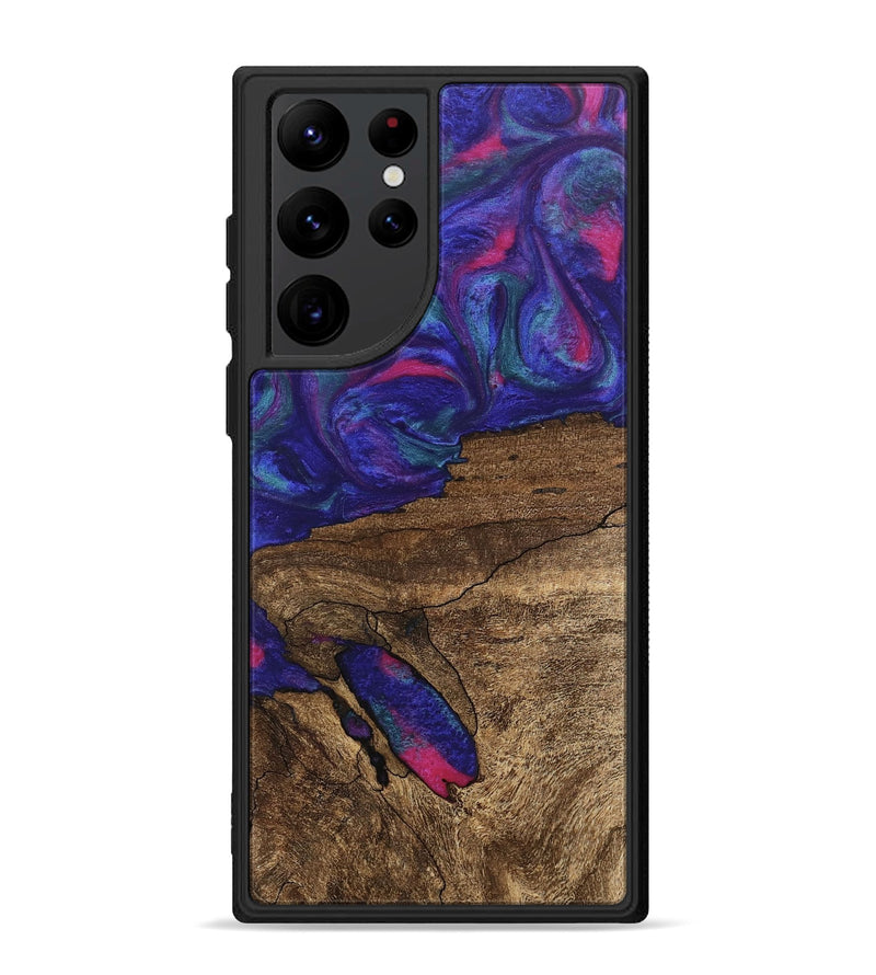 Galaxy S22 Ultra Wood Phone Case - Ieshia (Purple, 745481)