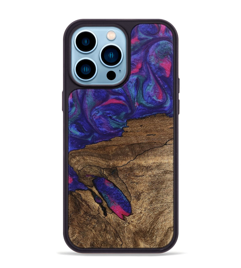 iPhone 14 Pro Max Wood Phone Case - Ieshia (Purple, 745481)