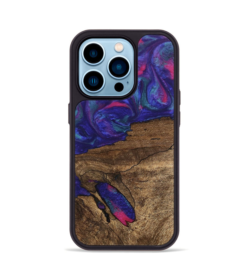 iPhone 14 Pro Wood Phone Case - Ieshia (Purple, 745481)