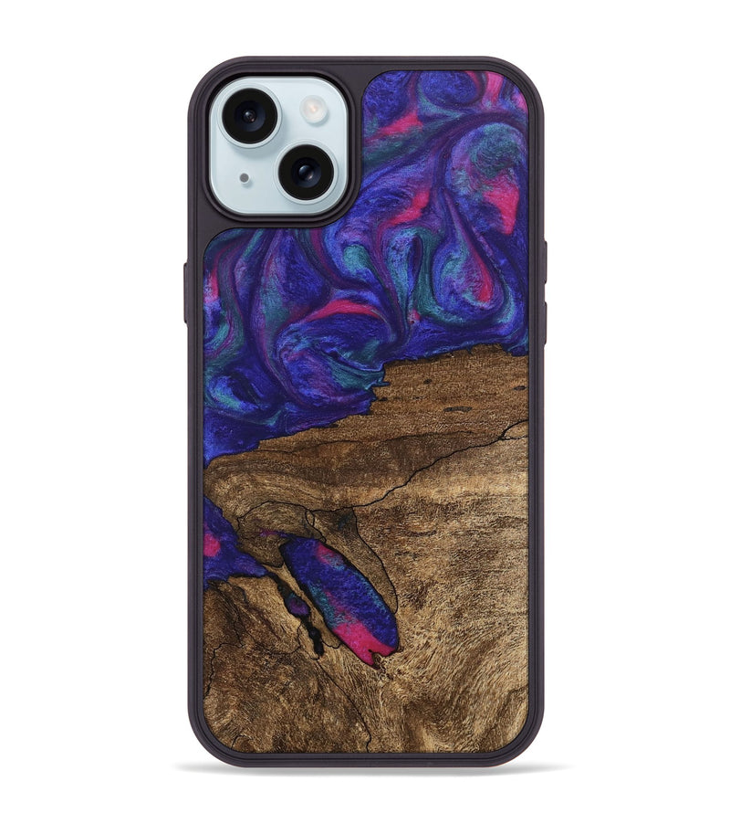 iPhone 15 Plus Wood Phone Case - Ieshia (Purple, 745481)