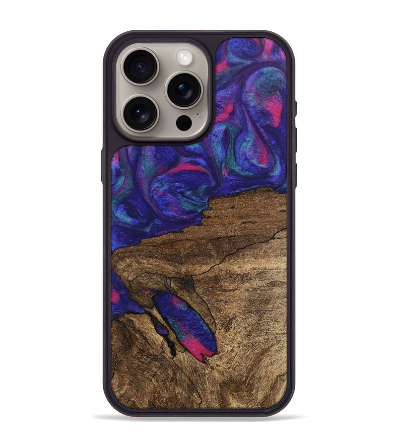 iPhone 15 Pro Max Wood Phone Case - Ieshia (Purple, 745481)