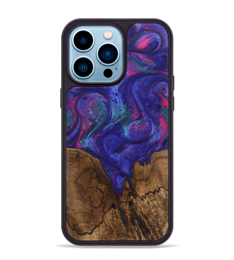 iPhone 14 Pro Max Wood Phone Case - Jireh (Purple, 745482)