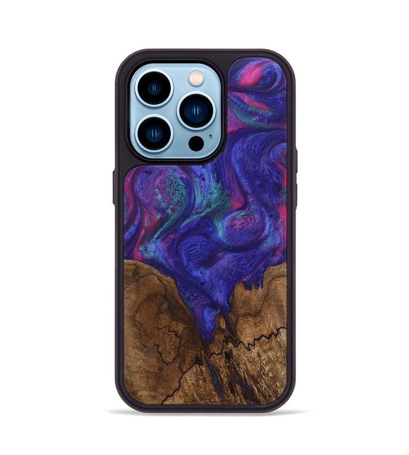 iPhone 14 Pro Wood Phone Case - Jireh (Purple, 745482)