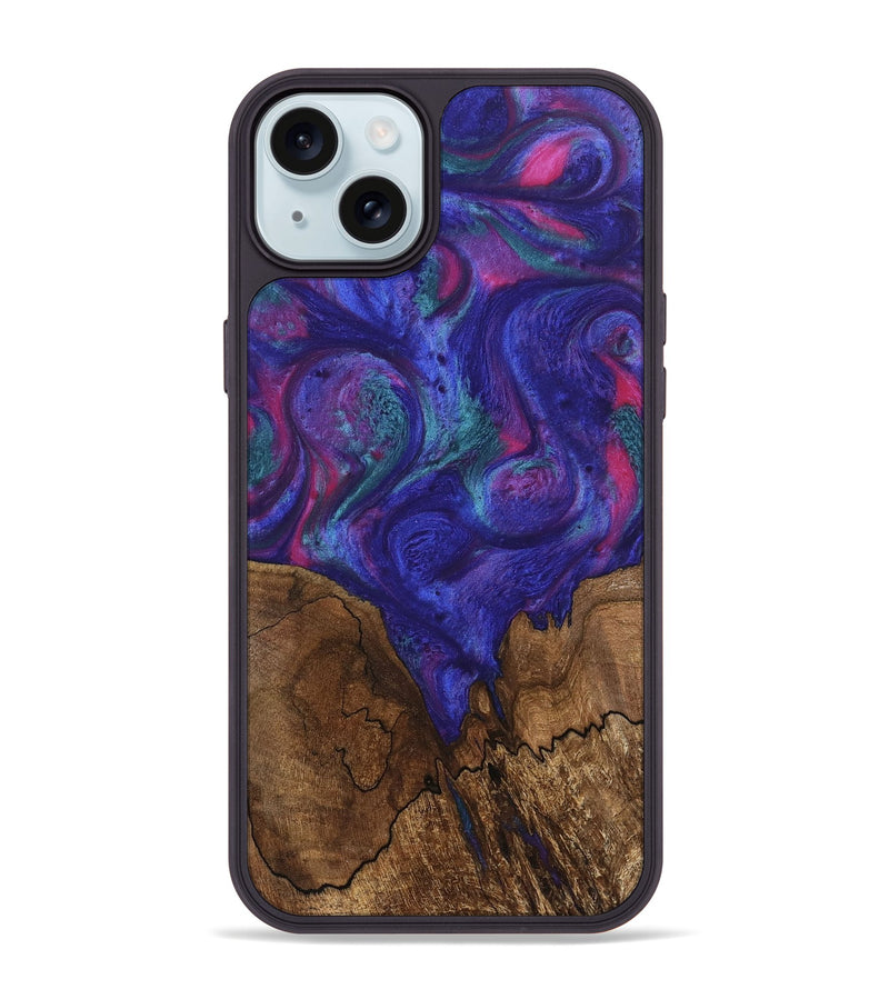 iPhone 15 Plus Wood Phone Case - Jireh (Purple, 745482)