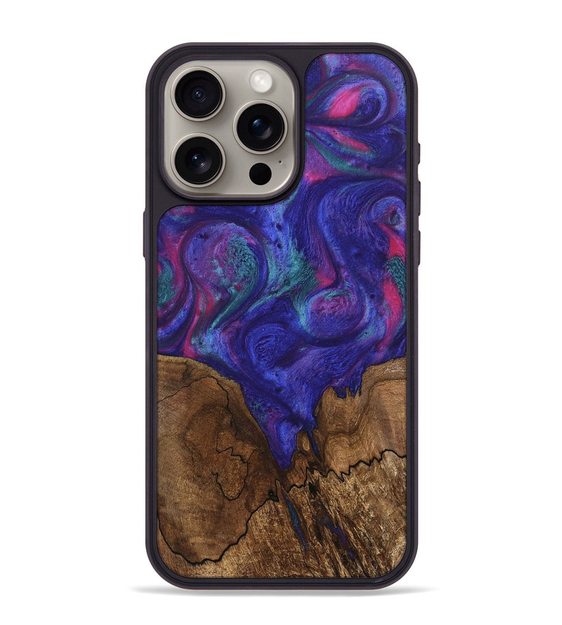 iPhone 15 Pro Max Wood Phone Case - Jireh (Purple, 745482)