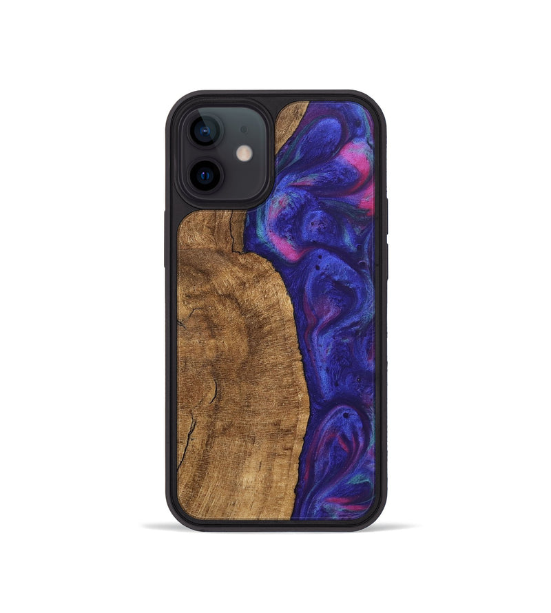 iPhone 12 mini Wood Phone Case - Carlo (Purple, 745484)