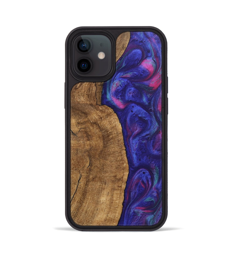 iPhone 12 Wood Phone Case - Carlo (Purple, 745484)