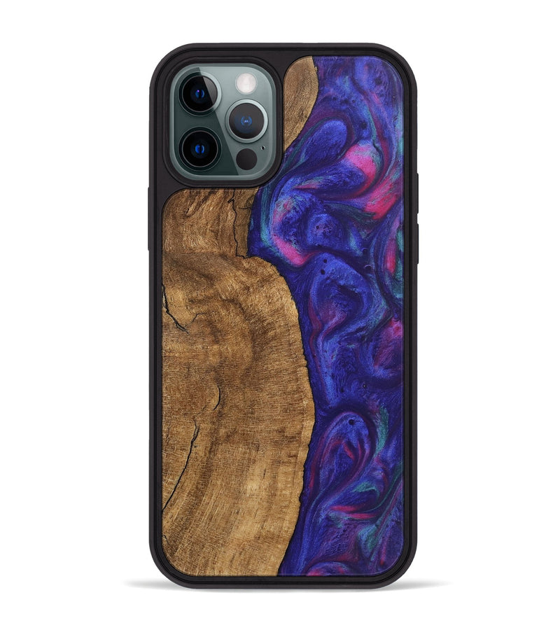 iPhone 12 Pro Max Wood Phone Case - Carlo (Purple, 745484)