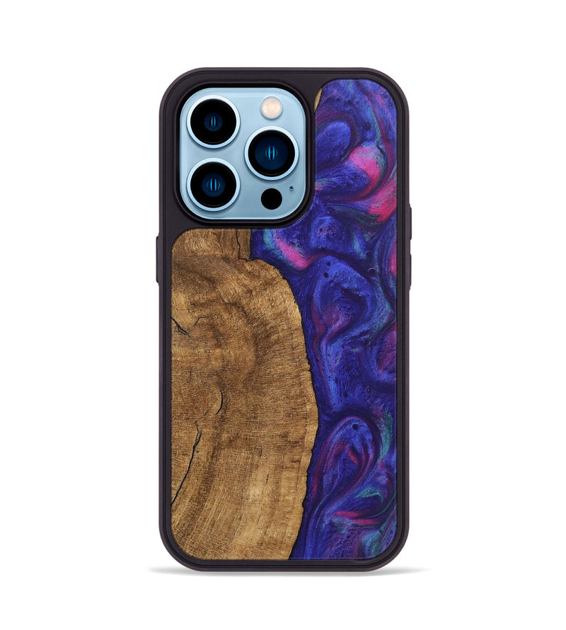 iPhone 14 Pro Wood Phone Case - Carlo (Purple, 745484)