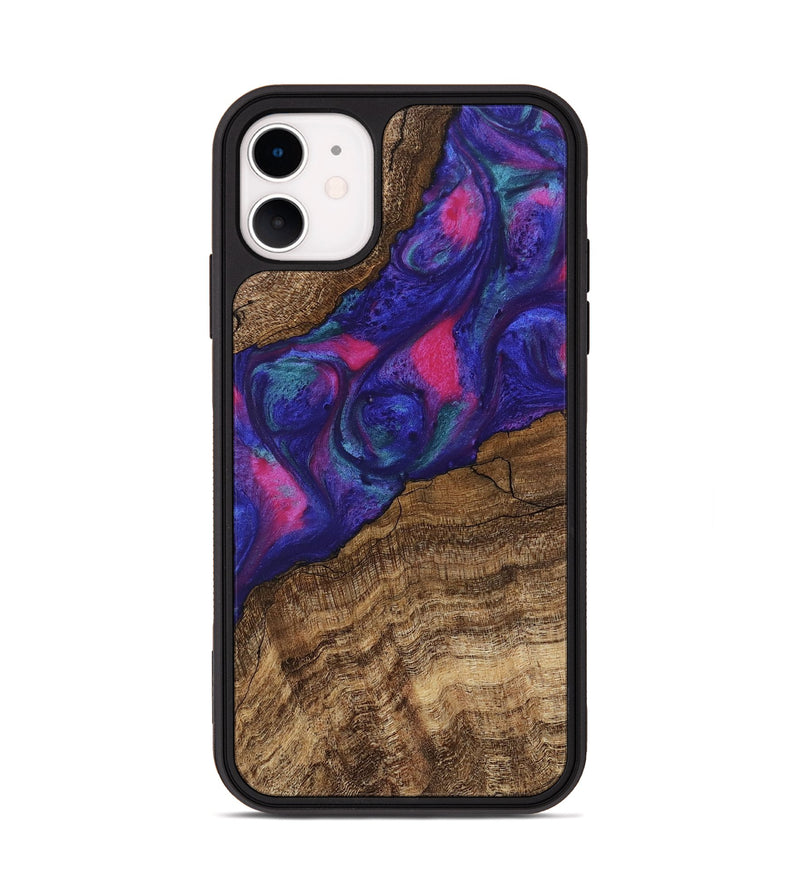 iPhone 11 Wood Phone Case - Lamar (Purple, 745485)