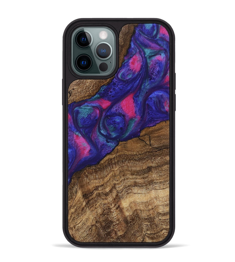 iPhone 12 Pro Max Wood Phone Case - Lamar (Purple, 745485)