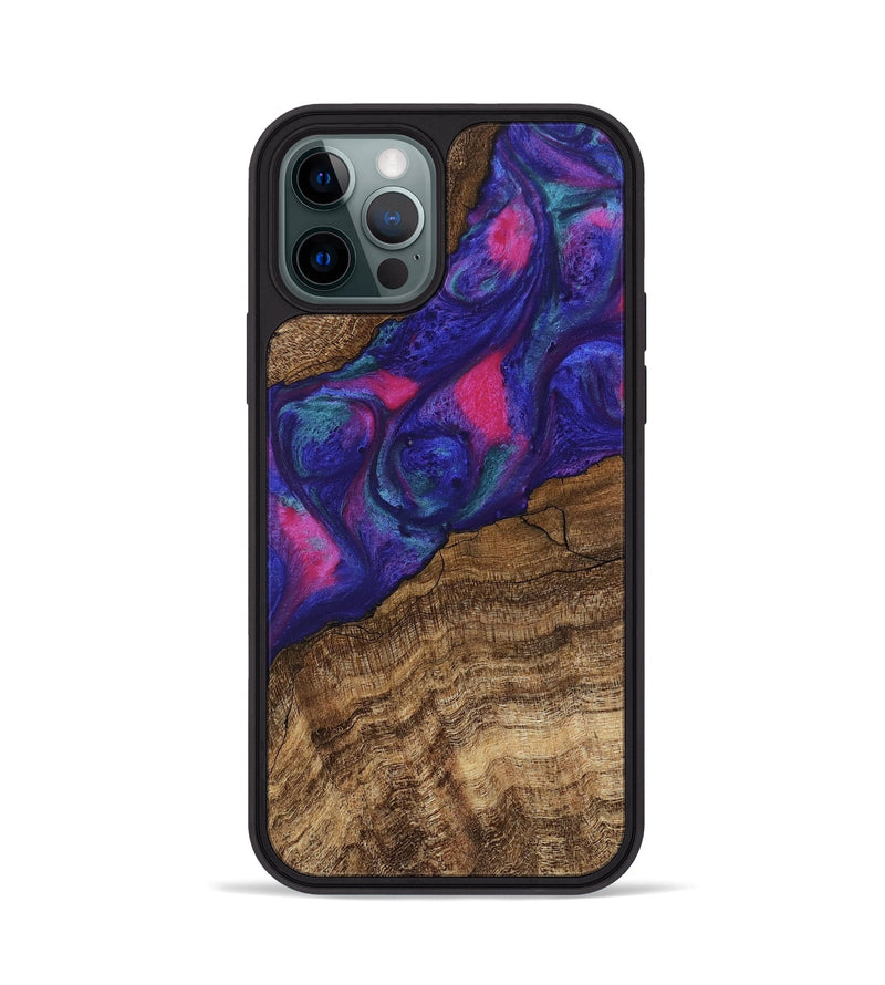 iPhone 12 Pro Wood Phone Case - Lamar (Purple, 745485)