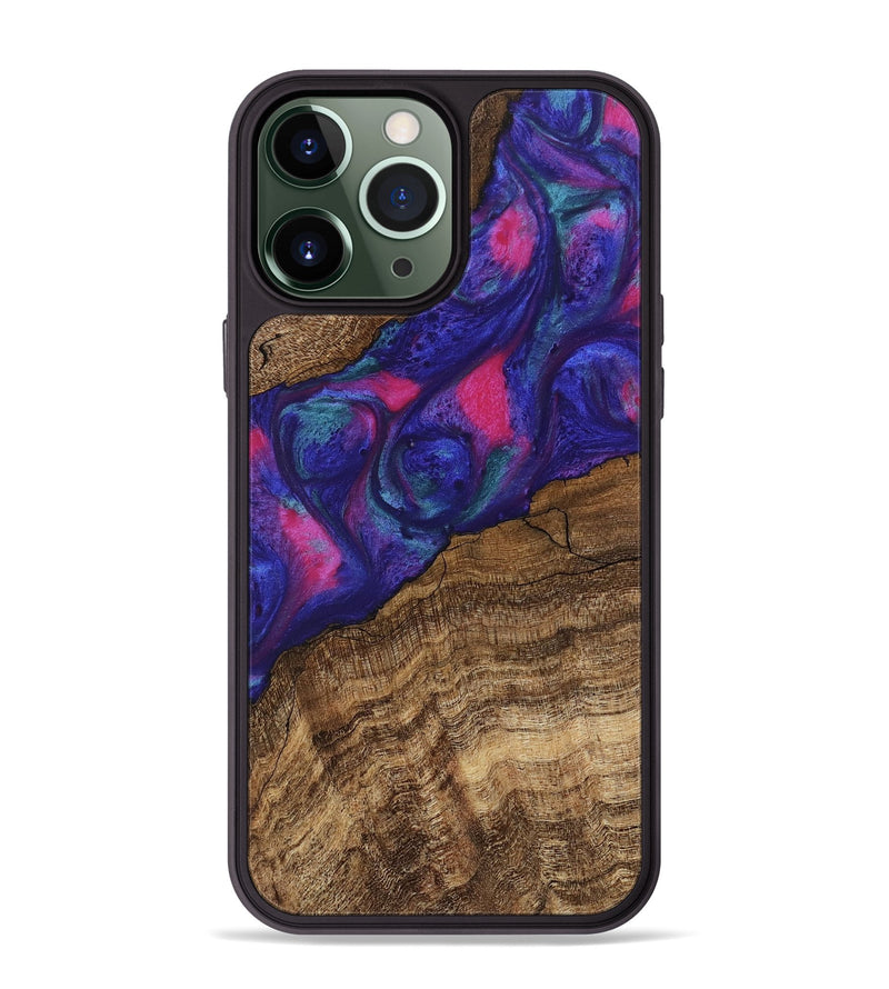 iPhone 13 Pro Max Wood Phone Case - Lamar (Purple, 745485)