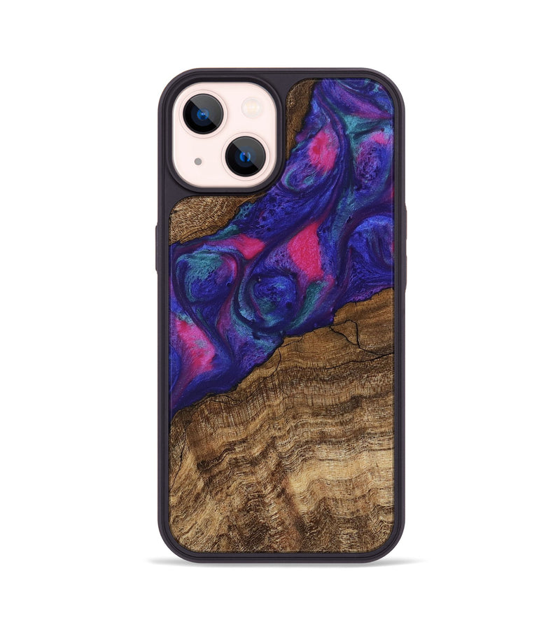 iPhone 14 Wood Phone Case - Lamar (Purple, 745485)