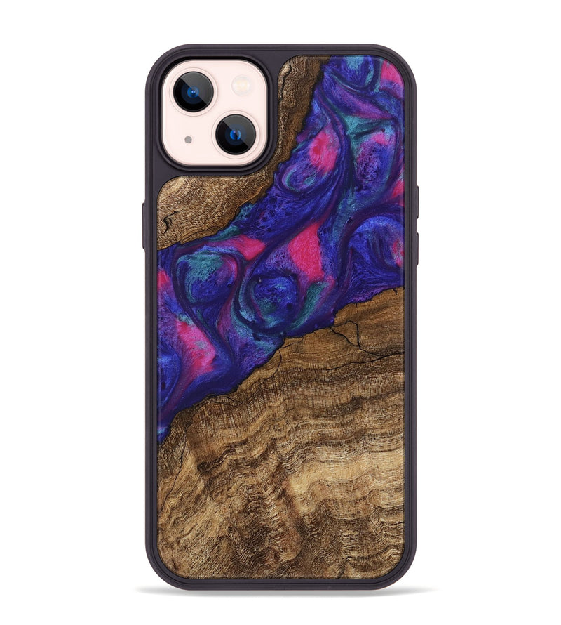 iPhone 14 Plus Wood Phone Case - Lamar (Purple, 745485)