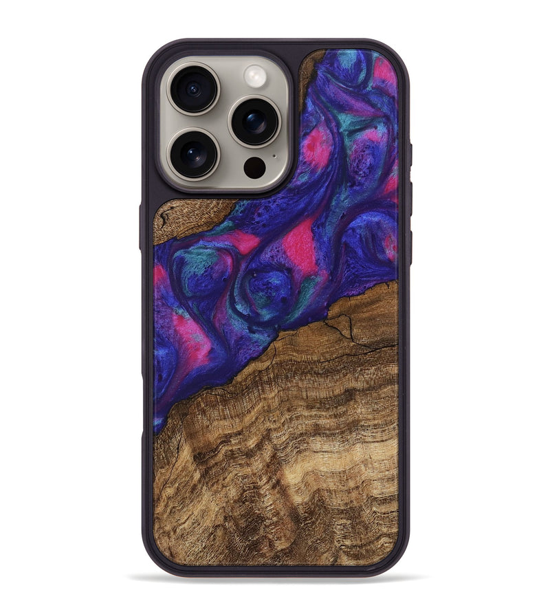 iPhone 16 Pro Max Wood Phone Case - Lamar (Purple, 745485)