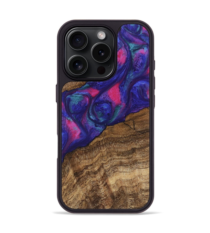 iPhone 16 Pro Wood Phone Case - Lamar (Purple, 745485)