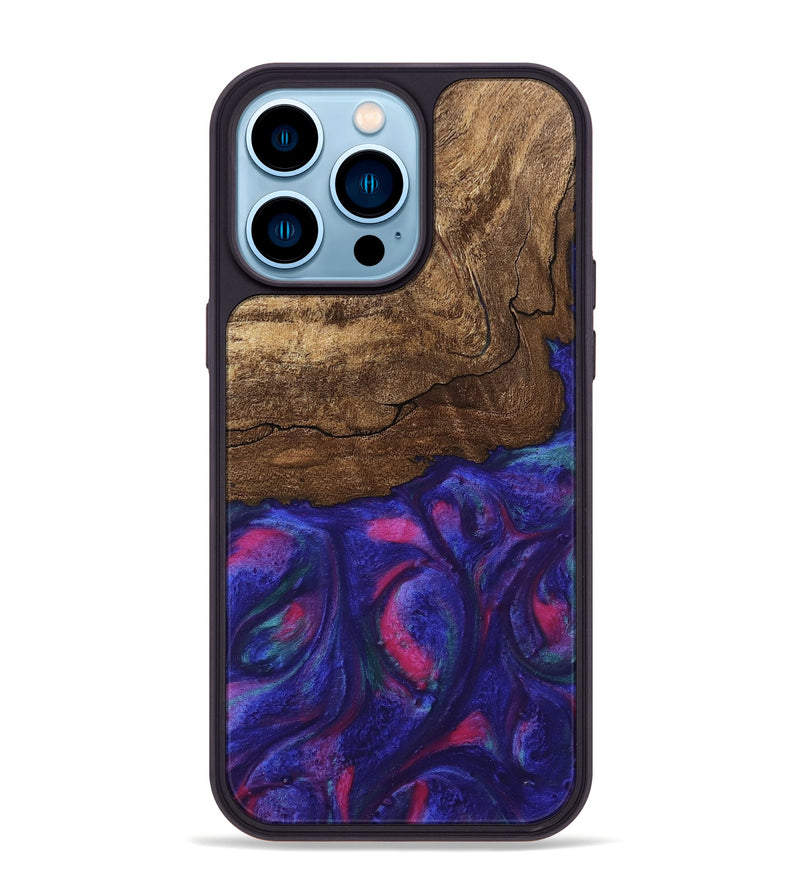 iPhone 14 Pro Max Wood Phone Case - Roma (Purple, 745486)