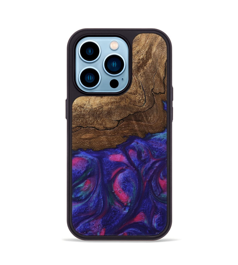 iPhone 14 Pro Wood Phone Case - Roma (Purple, 745486)