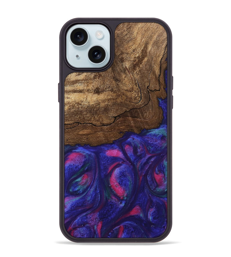 iPhone 15 Plus Wood Phone Case - Roma (Purple, 745486)