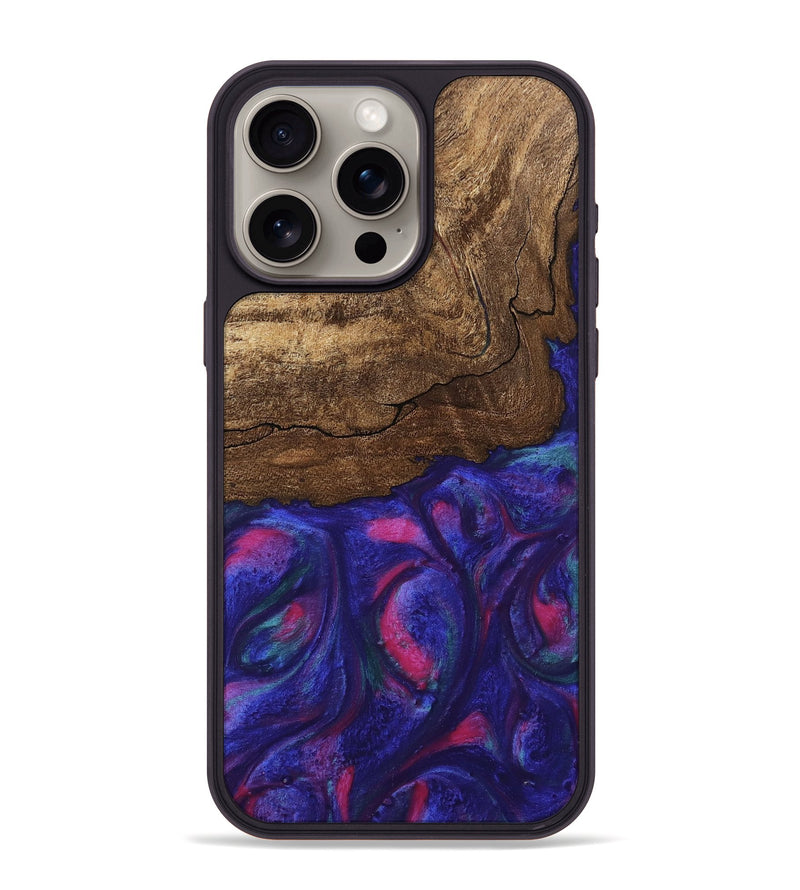 iPhone 15 Pro Max Wood Phone Case - Roma (Purple, 745486)