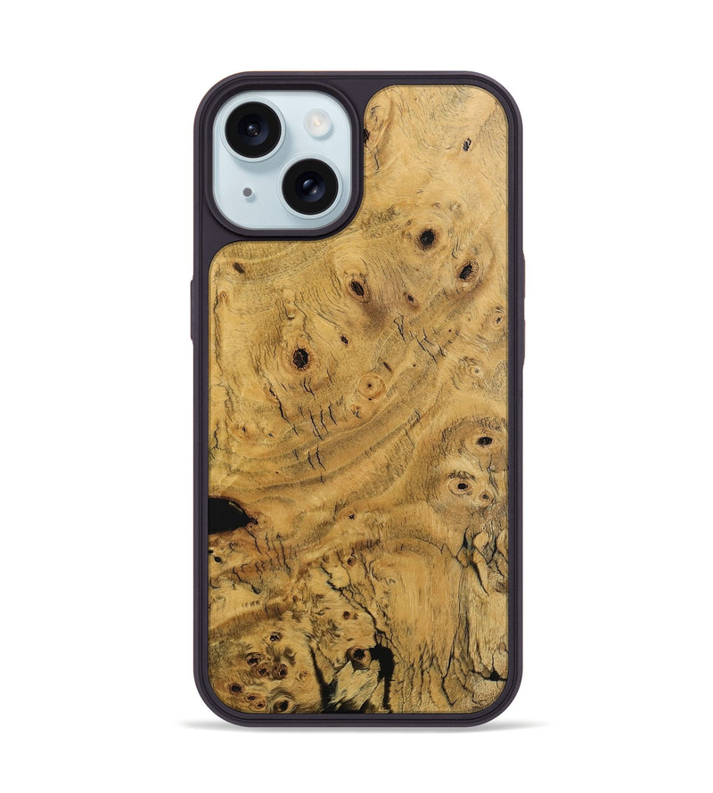 iPhone 15 Wood Phone Case - Rowena (Wood Burl, 745489)