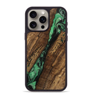 iPhone 15 Pro Max Wood Phone Case - Beth (Green, 745491)