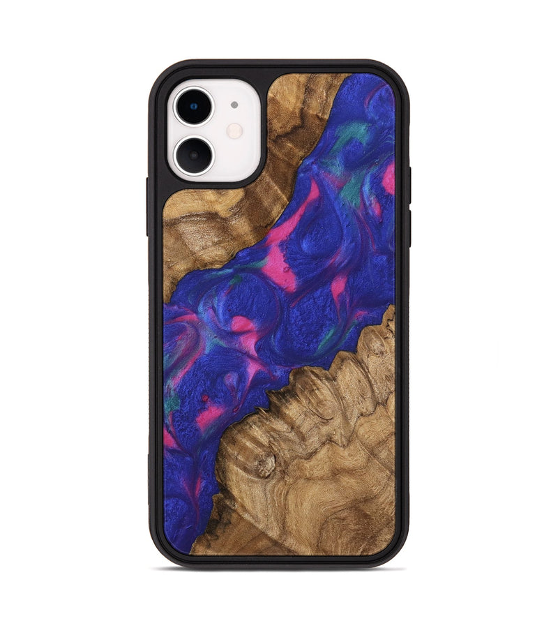 iPhone 11 Wood Phone Case - Yamilet (Purple, 745492)