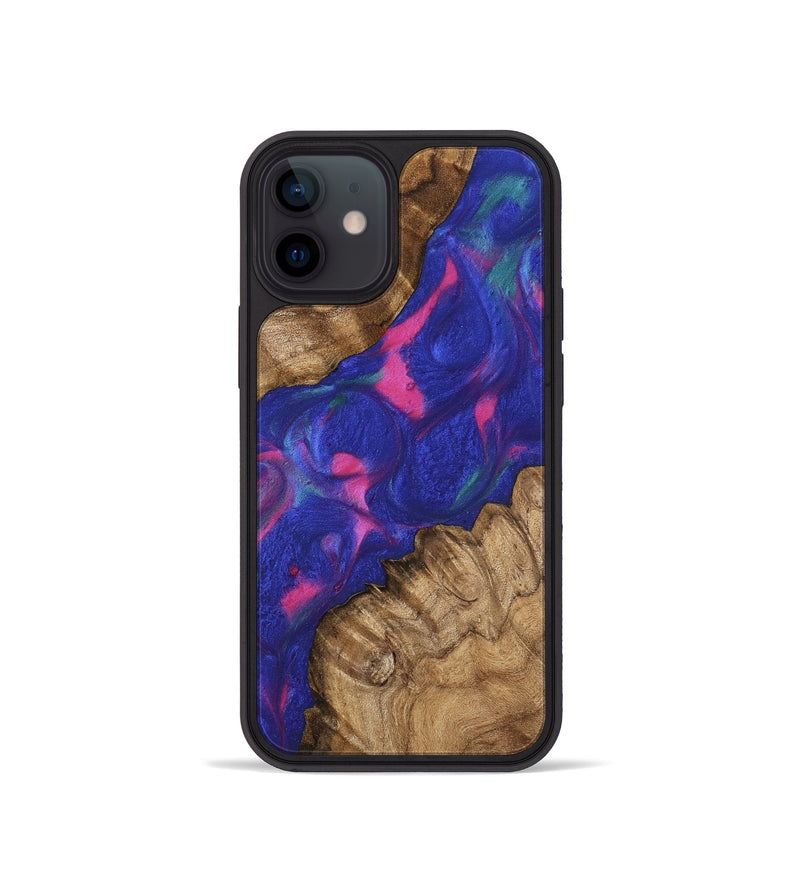 iPhone 12 mini Wood Phone Case - Yamilet (Purple, 745492)