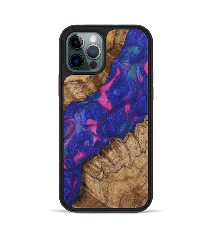 iPhone 12 Pro Wood Phone Case - Yamilet (Purple, 745492)