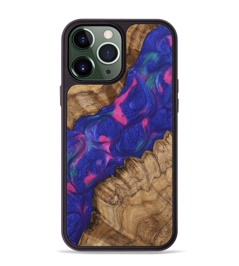 iPhone 13 Pro Max Wood Phone Case - Yamilet (Purple, 745492)