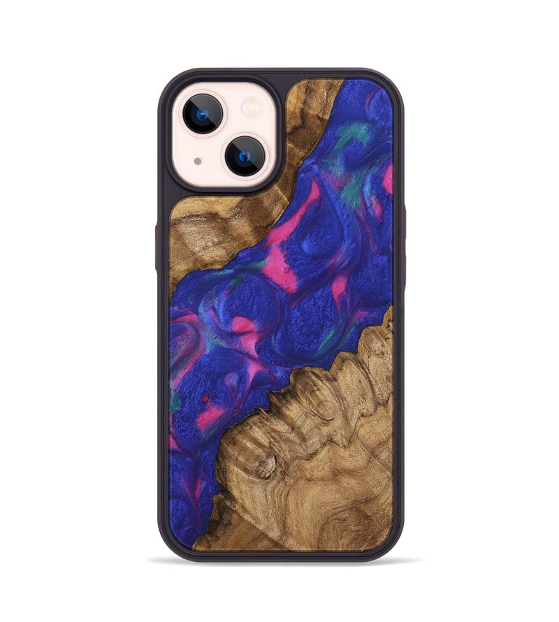 iPhone 14 Wood Phone Case - Yamilet (Purple, 745492)