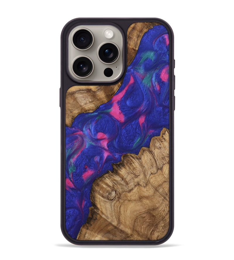 iPhone 15 Pro Max Wood Phone Case - Yamilet (Purple, 745492)