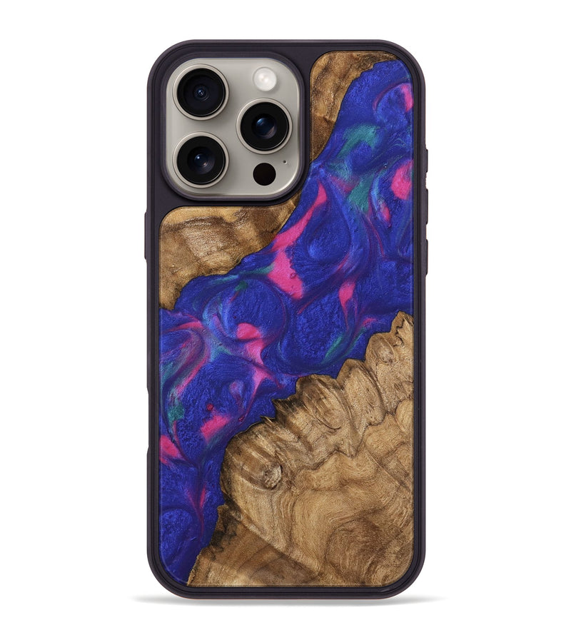 iPhone 16 Pro Max Wood Phone Case - Yamilet (Purple, 745492)