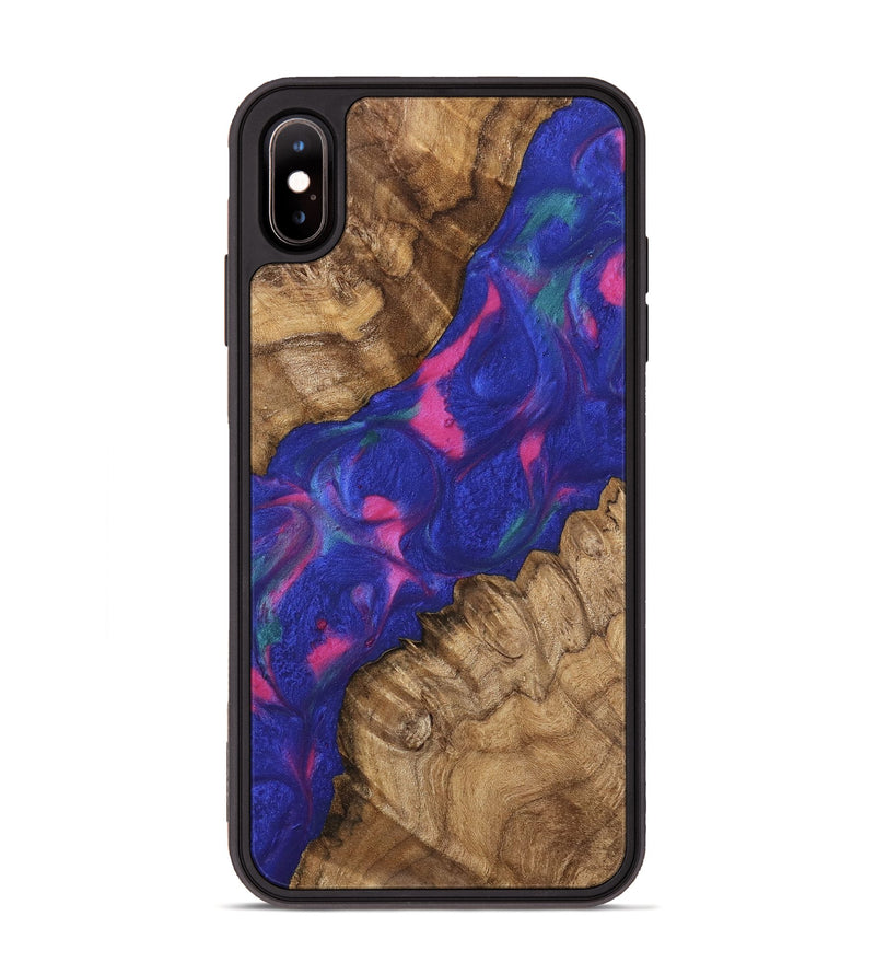 iPhone Xs Max Wood Phone Case - Yamilet (Purple, 745492)