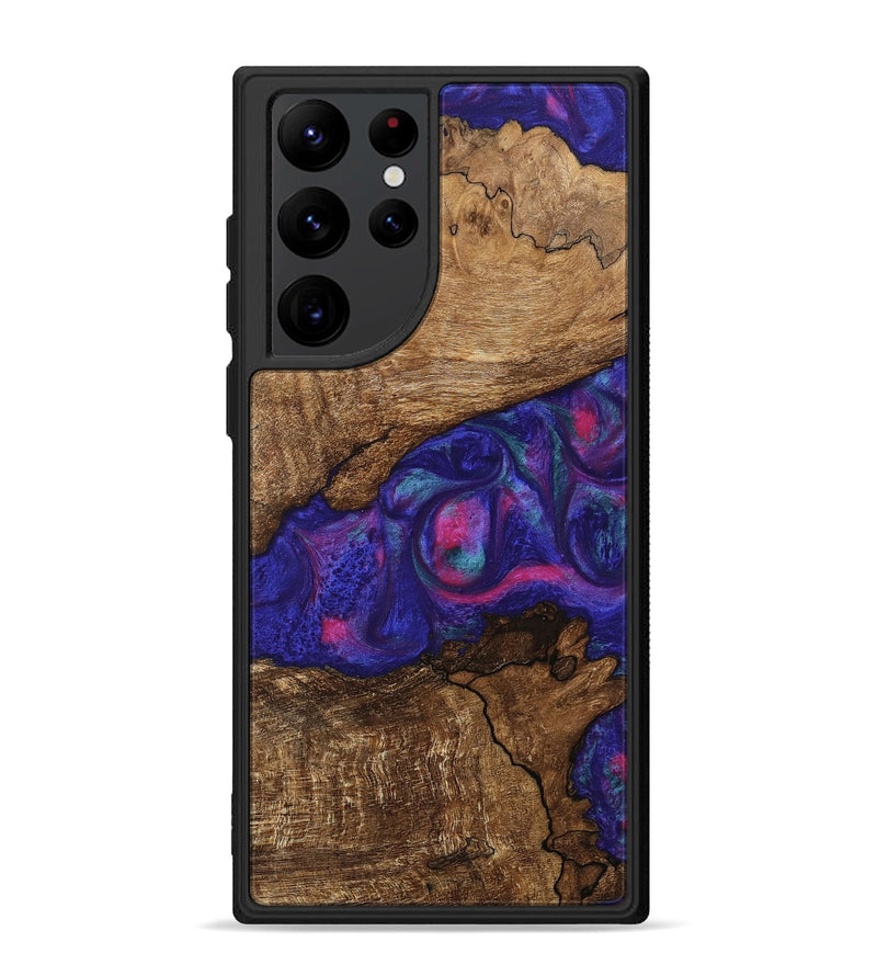 Galaxy S22 Ultra Wood Phone Case - Birdie (Purple, 745493)