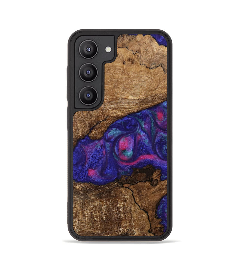 Galaxy S23 Wood Phone Case - Birdie (Purple, 745493)