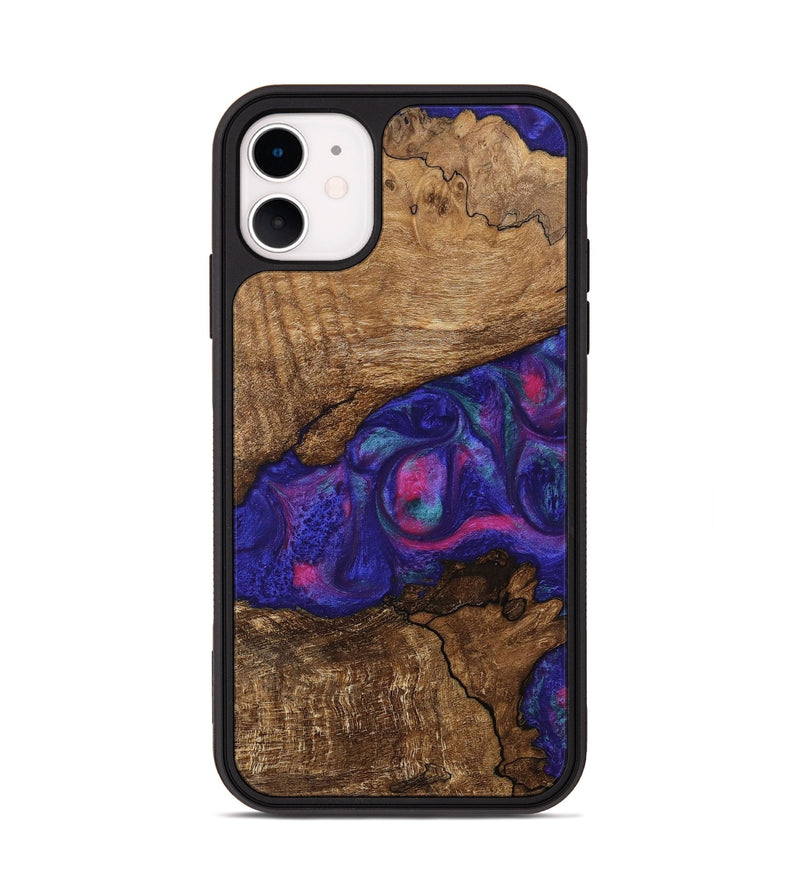 iPhone 11 Wood Phone Case - Birdie (Purple, 745493)