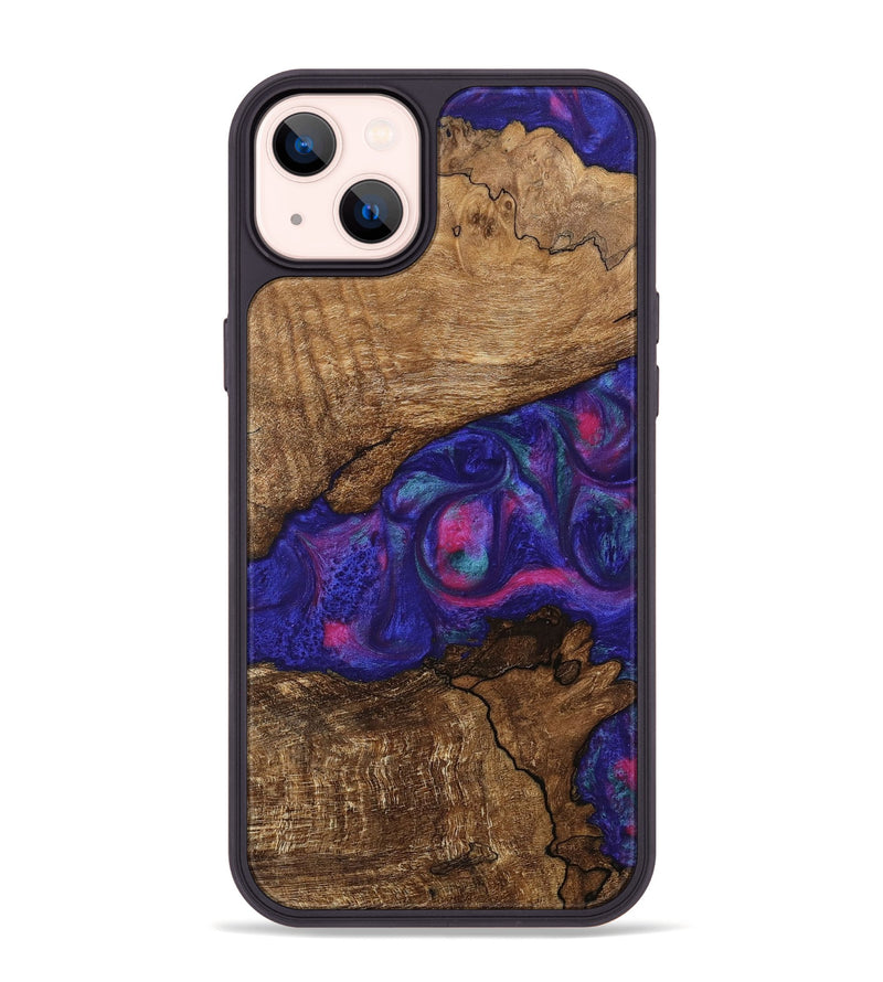 iPhone 14 Plus Wood Phone Case - Birdie (Purple, 745493)